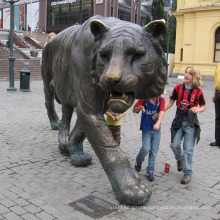 Outdoor decoration wild animal sculpture bronze lsu tiger statue